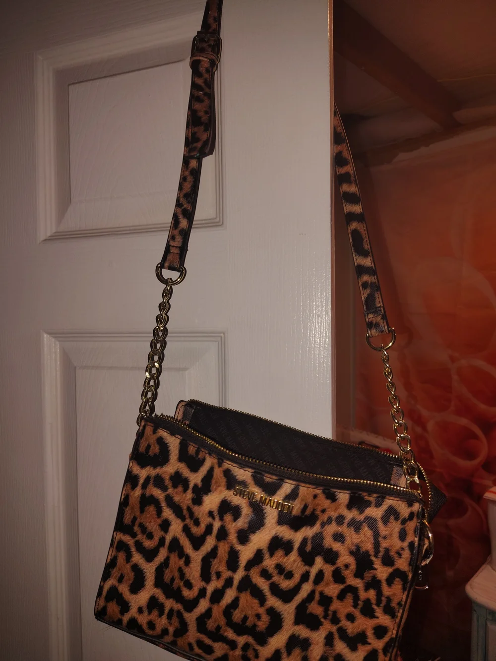 Steve Madden Leopard-Print Crossbody Bag in Brown and Black